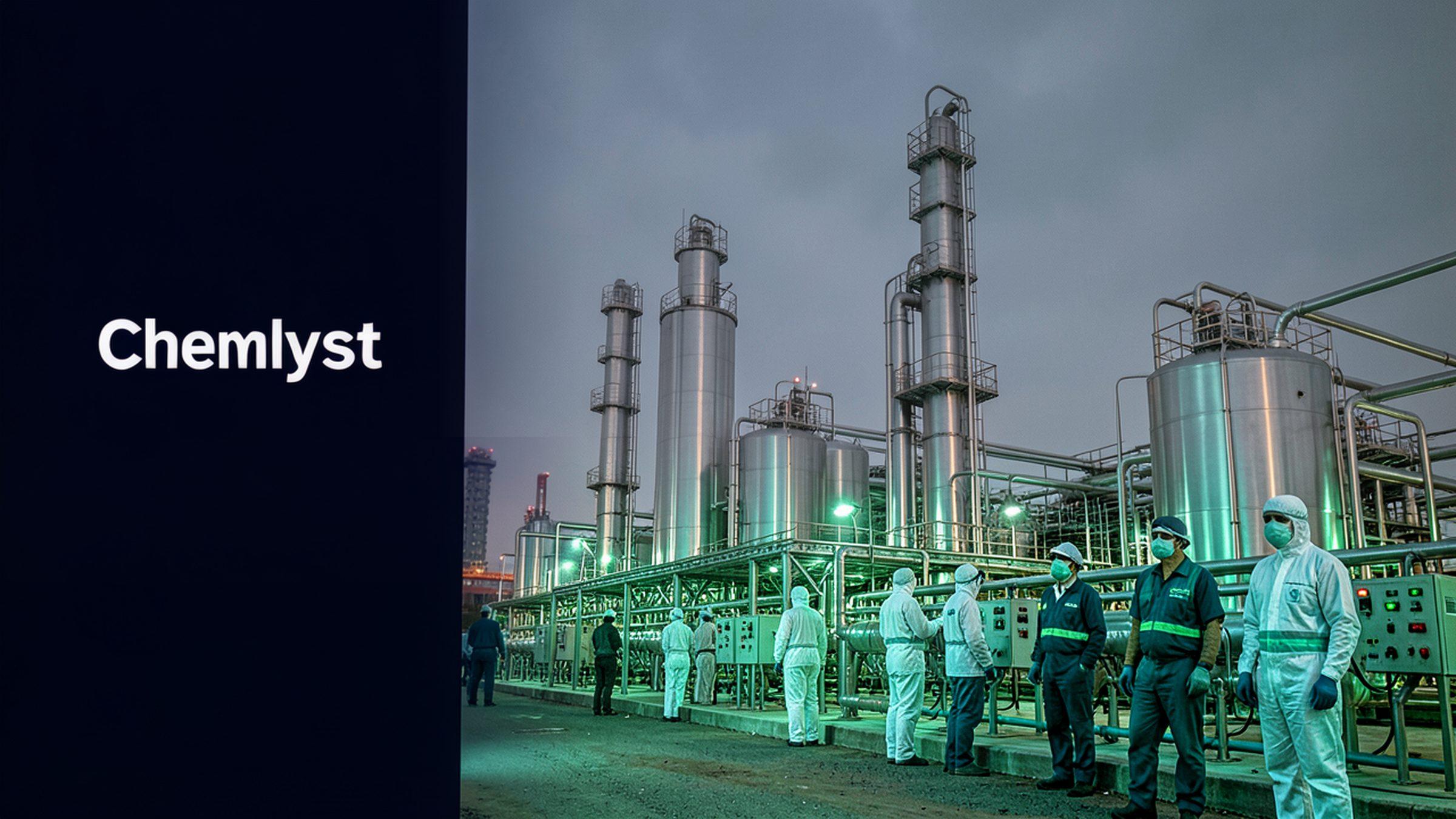 Gujarat chemical manufacturing cluster at dusk